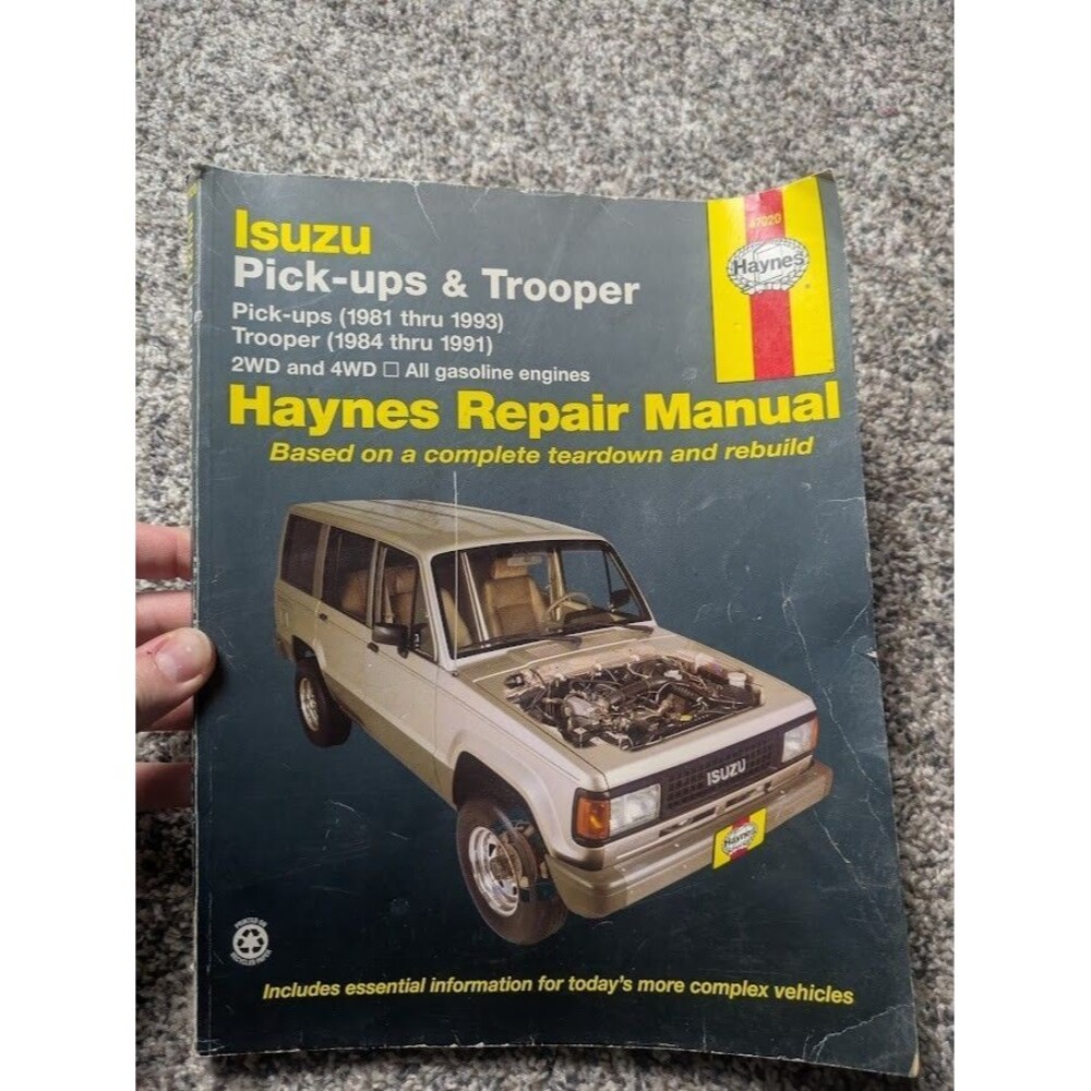 HAYNES ISUZU repair manual 47020 1981-1993 PICK-UPS 1984-91-TROOPER 2WD 4WD
